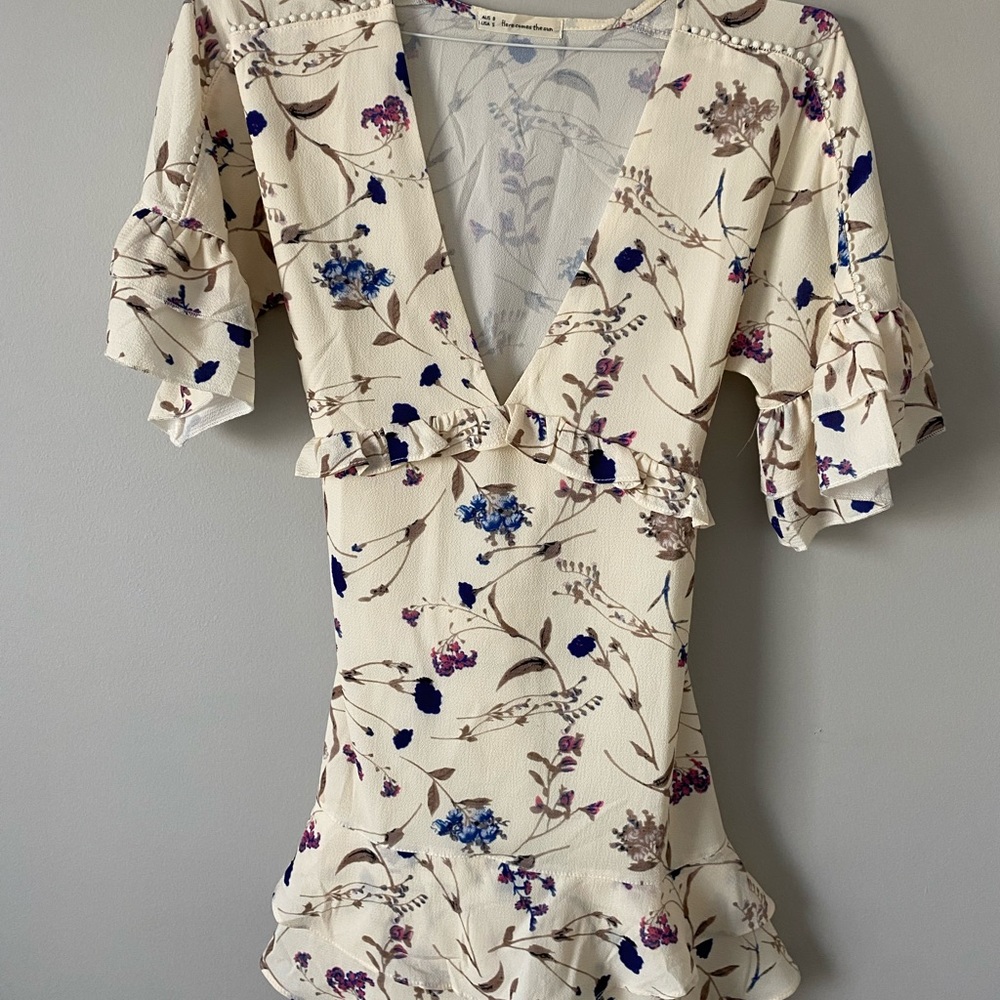 Floral deep v sundress